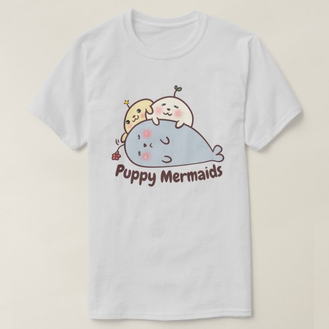 Puppy-Sjöjungfruar T Shirt (Design framsida)