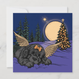 Puppy Snö Angel Julkort