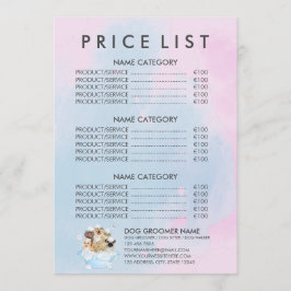 Puppy Spa Prislista Bad Grooming Meny