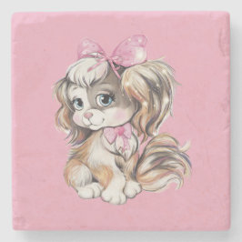 Puppy Stone Coaster Stenunderlägg