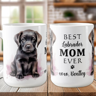 Puppy Svart lab lycklig Mors dag Kaffemugg