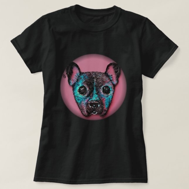 Puppy T-Shirt, målad T Shirt (Design framsida)