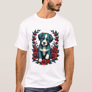 Puppy T-Shirt Rolig hund Älskare Tee Cute Pet