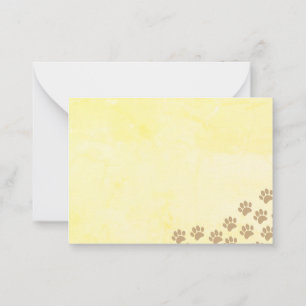 Puppy Tass avtryck Note Card Anteckningskort