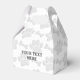 Puppy Tass avtryck och Bones Anpassningsbar Text E Presentaskar