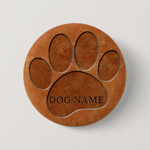 Puppy Tass Faux Terracotta Skriv ut eget namn Knapp
