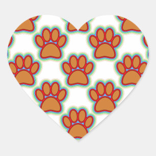 Puppy Tass Hjärtformat Klistermärke