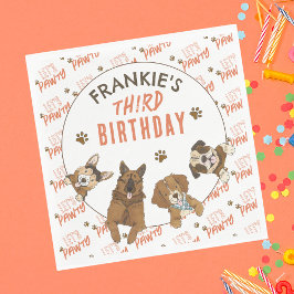 Puppy Tass-ty-Födelsedagsfest Pappersservett