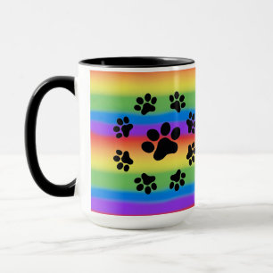 Puppy Tassar på en regnbåge MUGG