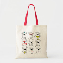 Puppy Tote Bag Tygkasse