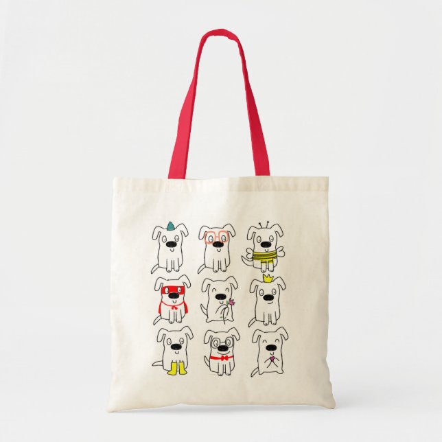 Puppy Tote Bag Tygkasse (Framsidan)