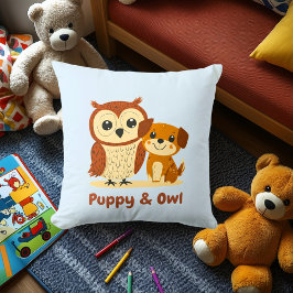 Puppy & Uggla | Dekorfärg för kutym djurvänner, fö Kudde