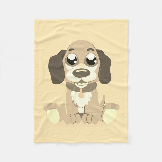 Puppy Ull Baby Blanket Fleecefilt (Framsidan)