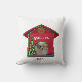 Puppy Upload Photo Decorated Hund House Kudde