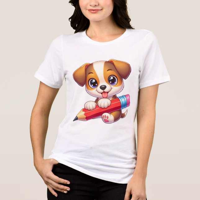 Puppy, uppskattningsgåva för pennlärare t shirt (Framsida)