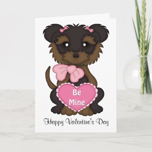 Puppy Valentindagen Helgkort (Framsida)