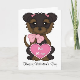 Puppy Valentindagen Helgkort