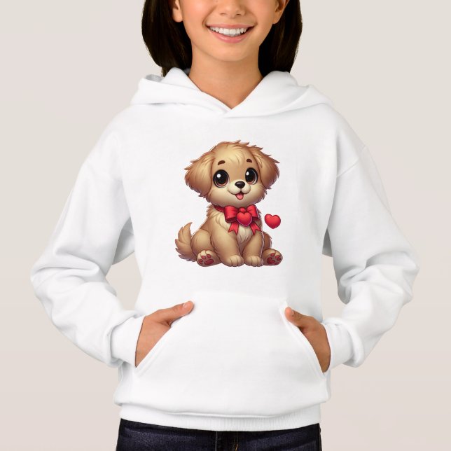 Puppy Valentine 001 T Shirt (Framsida)