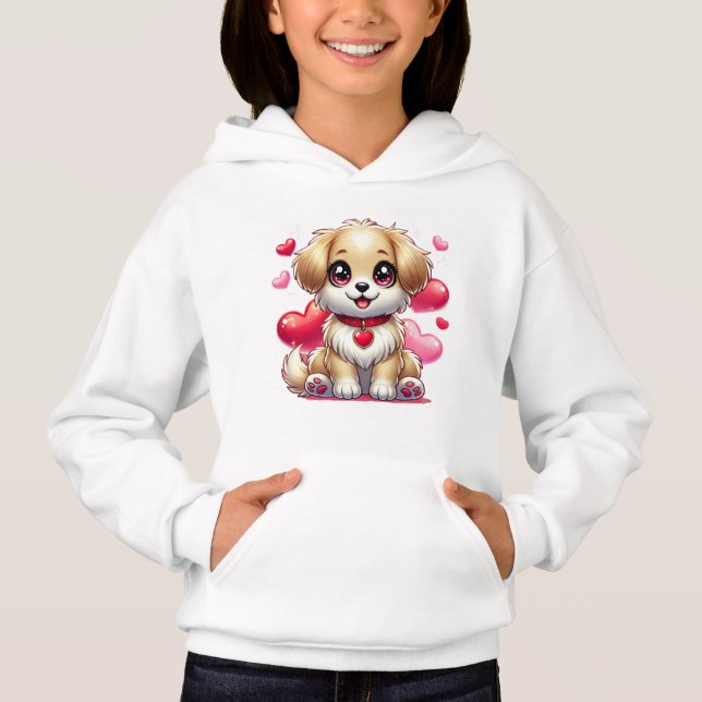 Puppy Valentine 002 T Shirt (Framsida)