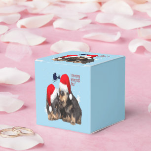 Puppy Vit jul med Jultomten Sleigh Presentaskar