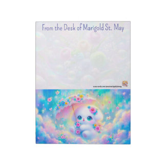 Puppy with Umbrella Notepad Anteckningsblock