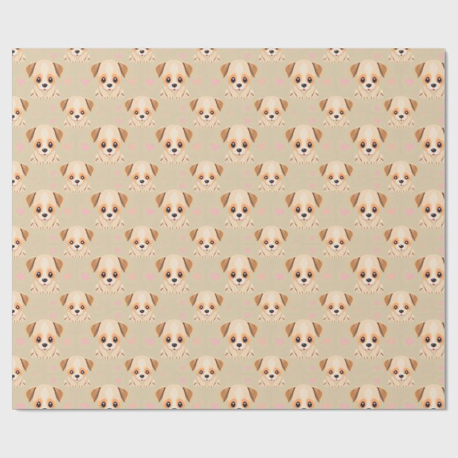 Puppy Wrapping Paper Presentpapper (Platt)