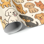 Puppy Wrapping Papper Presentpapper<br><div class="desc">Papper med en söt marionett mönster</div>