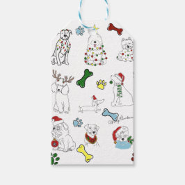 PUPPY XMAS TAG  PRESENTETIKETT