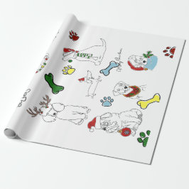 PUPPY XMAS WRAPPING PAPER PRESENTPAPPER