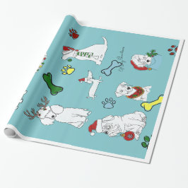 PUPPY XMAS WRAPPING PAPER  PRESENTPAPPER