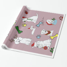 PUPPY XMAS WRAPPING PAPER 