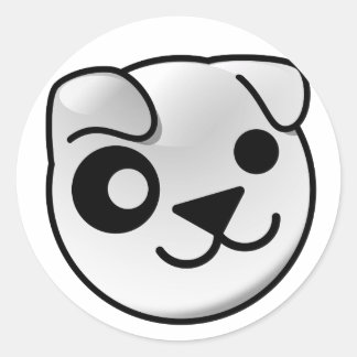 Puppyklistermärken för logotyper runt klistermärke