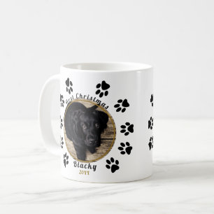 Puppy's First jul Paw Skriv ut Hund Photo Kaffemugg