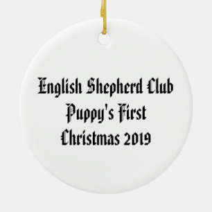 Puppys första jul 2019 julgransprydnad keramik