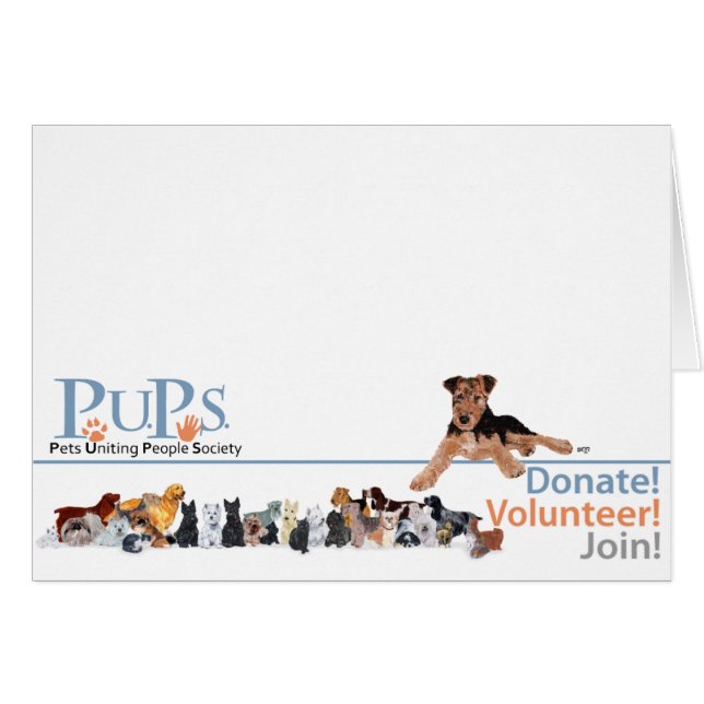 PUPs Logotyp Merchandise Hälsningskort (Framsidan Horizontal)