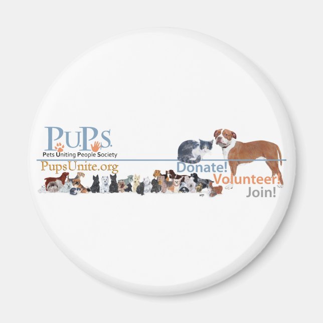 PUPs Logotyp Merchandise Magnet (Framsidan)