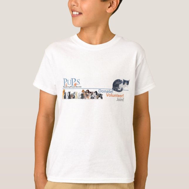 PUPs Logotyp Merchandise med Smokingkatt T Shirt (Framsida)