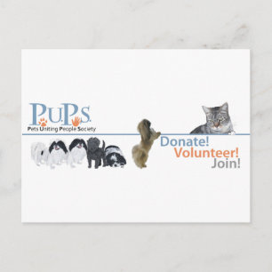 PUPs Logotyp Merchandise Vykort