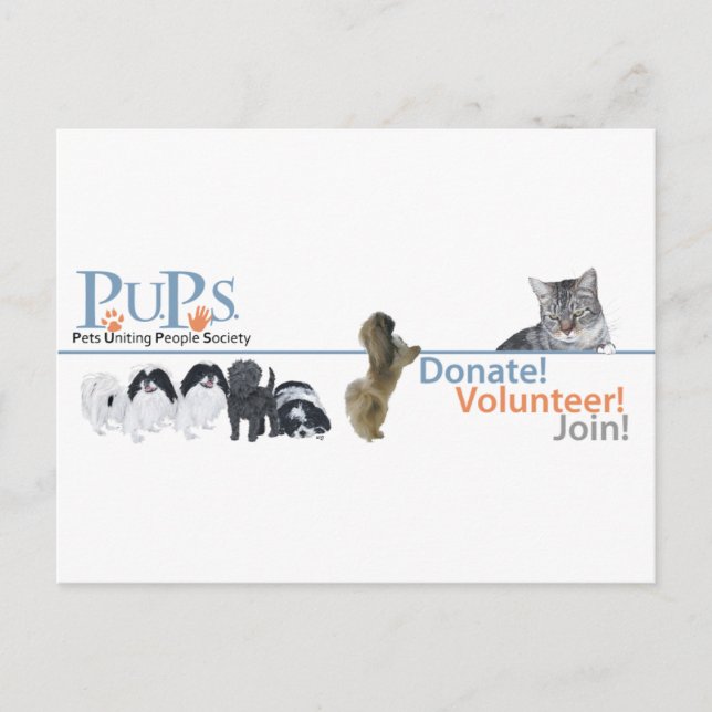 PUPs Logotyp Merchandise Vykort (Framsida)