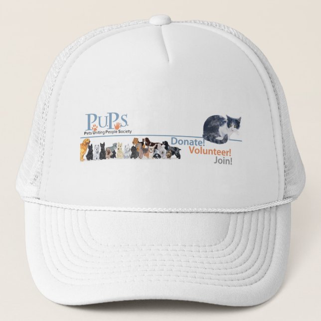 PUPs Logovaror med Tuxedokatt Truckerkeps (Framsida)