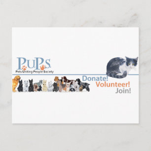 PUPs Logovaror med Tuxedokatt Vykort