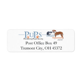 PUPs Returadressetiketter Returadress Etikett