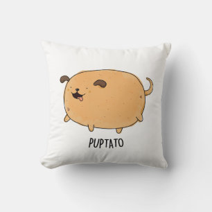 Puptato Funny Puppy Potato Pun Kudde
