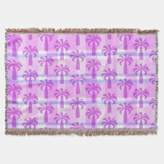Pupule Hawaiian Vintage Handflatan Träd Play Mysfilt (Framsidan)