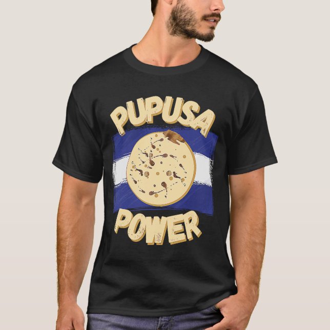 Pupusa Power Salvador, Flagga Food & Culture T Shirt (Framsida)