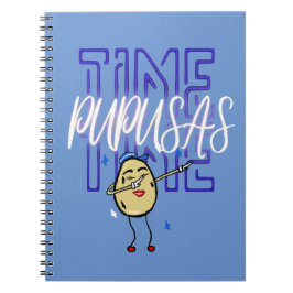 Pupusas Time Tecknad Dabbing El Salvador Foodie Anteckningsbok