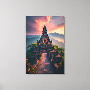 Pura Senja Bali - “Balitempel vid solnedgång” Canvastryck