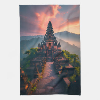 Pura Senja Bali - “Balitempel vid solnedgång” Kökshandduk