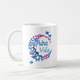 Pura Vida Blue Butterfly Coffee Mugg