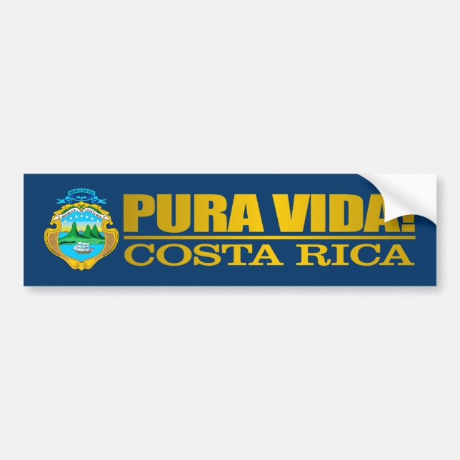 Pura Vida! Costa Rica Bildekal (Framsidan)